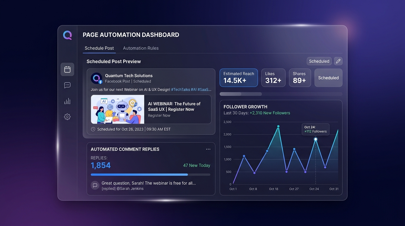 Facebook Page Automation Dashboard