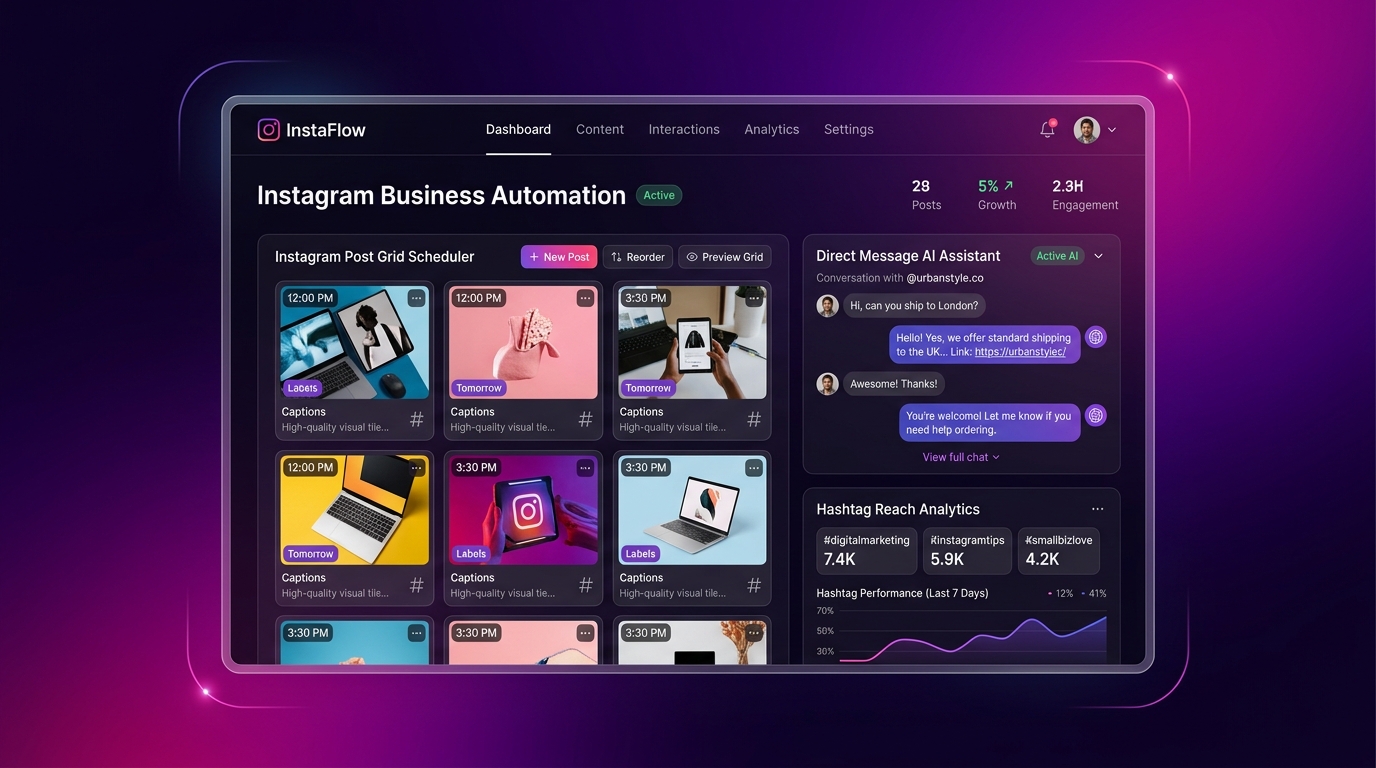 Instagram Professional Automation Dashboard